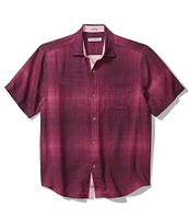 Tommy Bahama Big & Tall Madera Ombre Plaid Short Sleeve Woven Shirt