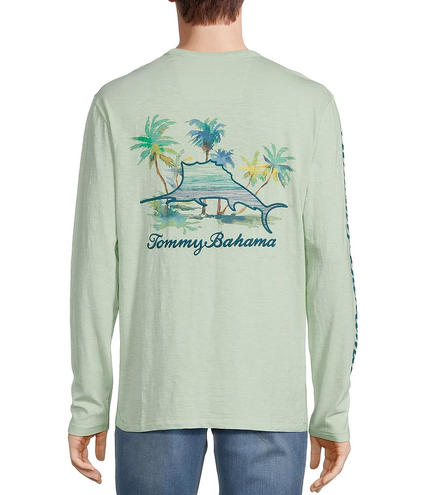 Tommy Bahama Big & Tall Marlin Mirage Long Sleeve Lux T-Shirt