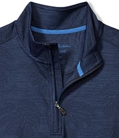 Tommy Bahama Big & Tall Monstera Fade Printed Half-Zip Pullover