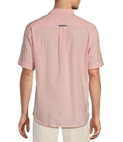 Tommy Bahama Big & Tall Nova Wave Short Sleeve Woven Plaid Shirt
