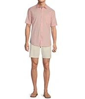 Tommy Bahama Big & Tall Nova Wave Short Sleeve Woven Plaid Shirt