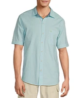 Tommy Bahama Big & Tall Nova Wave Short Sleeve Woven Plaid Shirt