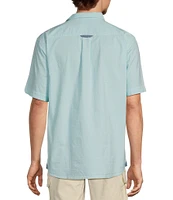 Tommy Bahama Big & Tall Nova Wave Short Sleeve Woven Plaid Shirt