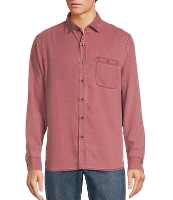 Tommy Bahama Big & Tall Ocean Wash Twilly Long Sleeve Woven Shirt