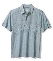 Tommy Bahama Big & Tall Palm Coast Hibiscus Border Short Sleeve Polo Shirt