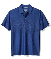 Tommy Bahama Big & Tall Palm Coast Hibiscus Border Short Sleeve Polo Shirt