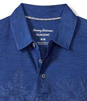 Tommy Bahama Big & Tall Palm Coast Hibiscus Border Short Sleeve Polo Shirt