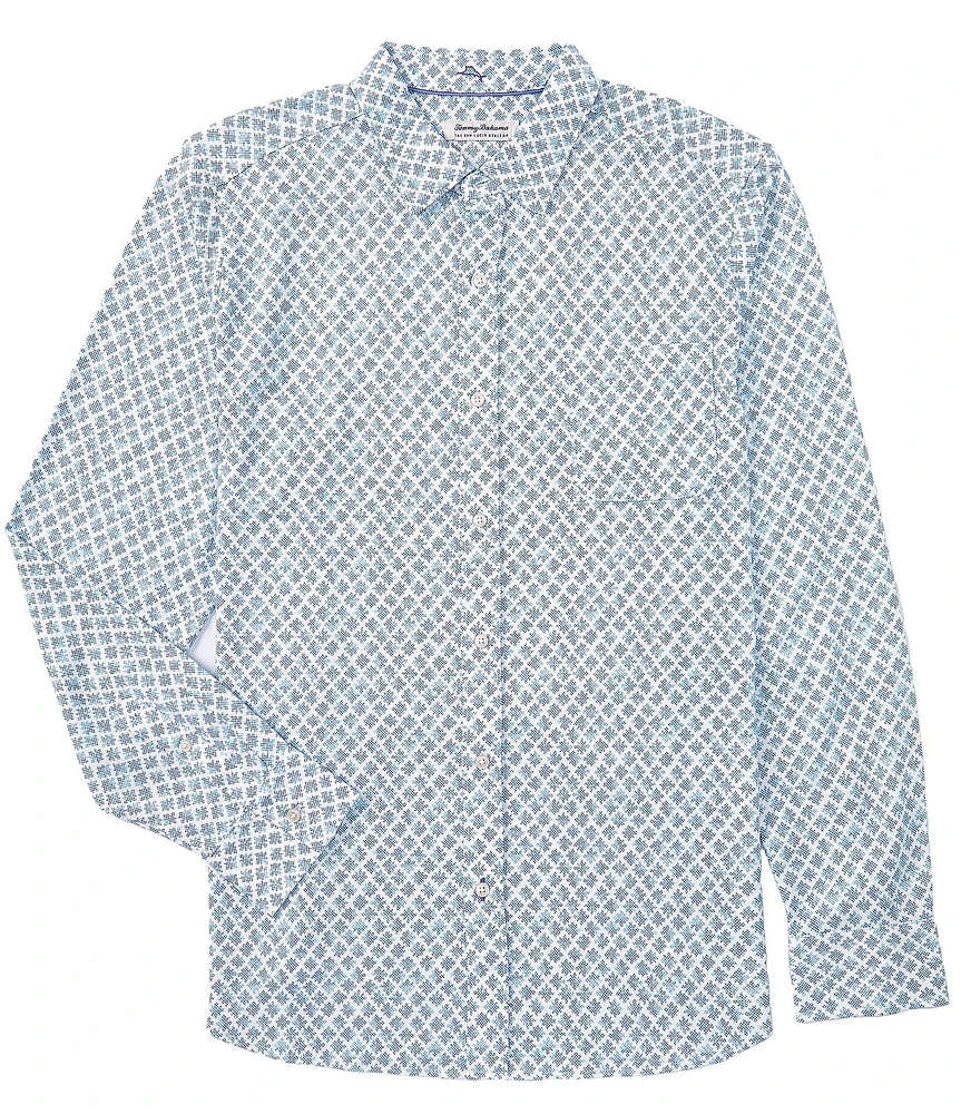 Tommy Bahama Big & Tall San Lucio Geometric Getaway Woven Shirt