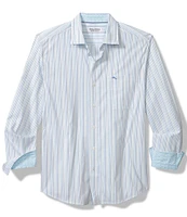 Tommy Bahama Big & Tall Sarasota Stretch Marina Stripe Shirt