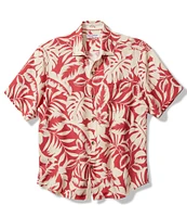 Tommy Bahama Big & Tall Veracruz Cay Lindavista Leaves Printed Short Sleeve Shirt