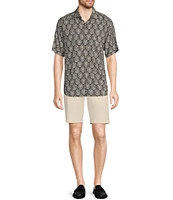 Tommy Bahama Big & Tall Veracruz Cay Monstera Tiles Short Sleeve Woven Shirt