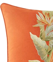 Tommy Bahama Birds Of Paradise Cotton Canvas Square Decorative Pillow