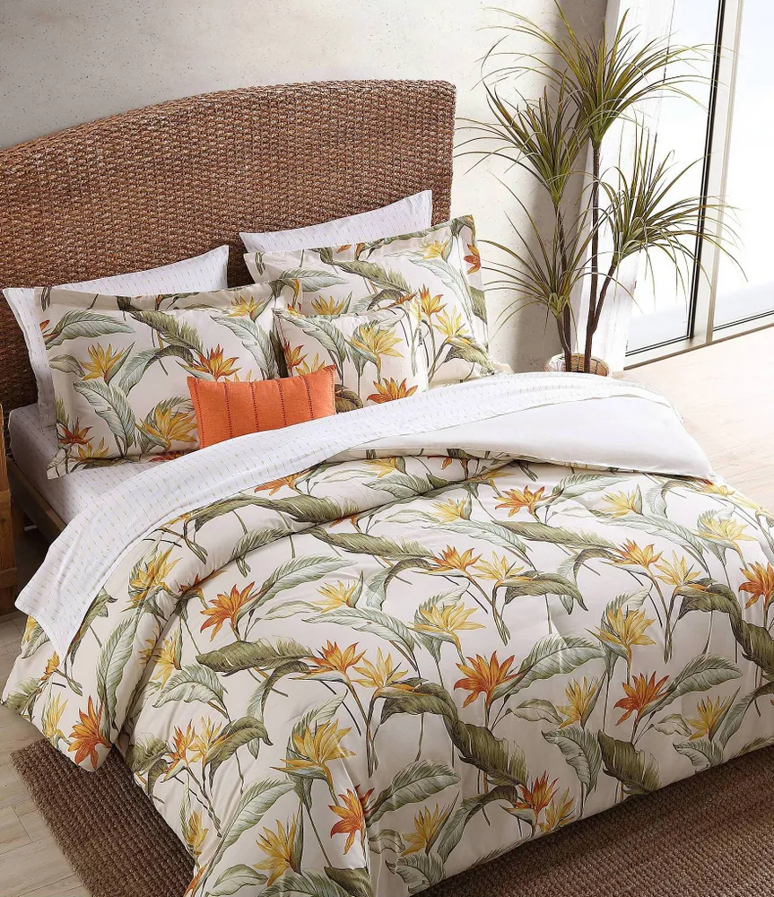 Tommy Bahama Birds Of Paradise Cotton Reversible Duvet Cover Mini Set