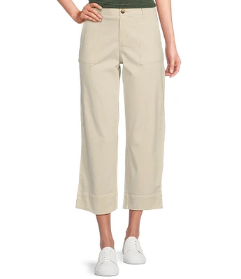 Tommy Bahama Boracay Stretch Sateen Cropped Wide Leg Pocketed Field Pants