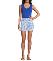 Tommy Bahama Bravo Blooms Two Palms Linen Shorts