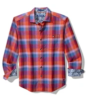 Tommy Bahama Canyon Beach Fireside Check Long Sleeve Brushed Flannel Shirt