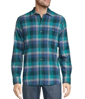 Tommy Bahama Canyon Beach Fireside Check Long Sleeve Brushed Flannel Shirt