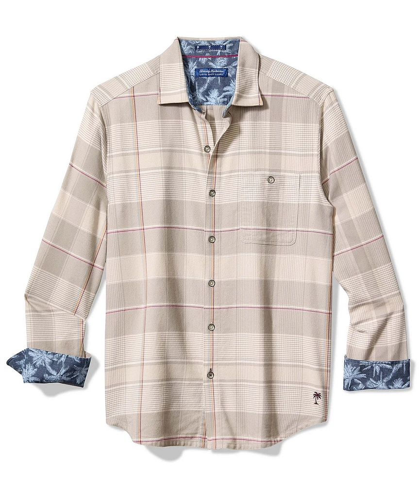 Tommy Bahama Canyon Beach Pebble Cay Plaid Long Sleeve Shirt