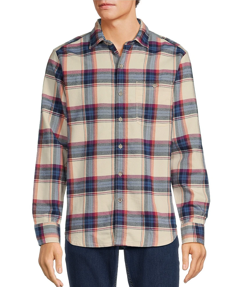 Tommy Bahama Canyon Beach Windowpane Long Sleeve Flannel Shirt