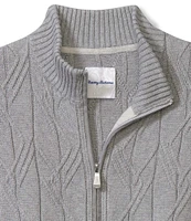 Tommy Bahama Capital Cable Knit Full-Zip Cardigan