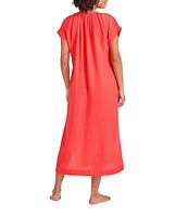Tommy Bahama Capri Coast Split V-Neck Caftan Swim Cover-Up
