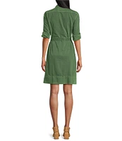 Tommy Bahama Coastal Twill Short Sleeve Button Front Shirt Dress