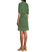 Tommy Bahama Coastal Twill Short Sleeve Button Front Shirt Dress