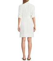Tommy Bahama Coastal Twill Short Sleeve Button Front Shirt Dress