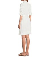 Tommy Bahama Coastal Twill Short Sleeve Button Front Shirt Dress