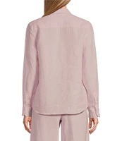 Tommy Bahama Coastalina Linen Point Collar Long Sleeve Button Front Top