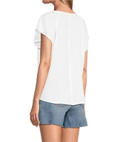 Tommy Bahama Coastalina Linen V-Neck Flutter Top