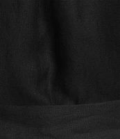 Tommy Bahama Coastalina Solid Cross Dyed Linen Plain Weave Point Collared Popover Midi Dress