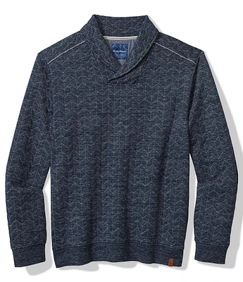 Tommy Bahama Cobble Hill Shawl Quilted Double-Knit Sweatshirt