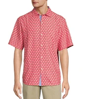 Tommy Bahama Coconut Point Dos Rios Geo Short Sleeve Woven Shirt