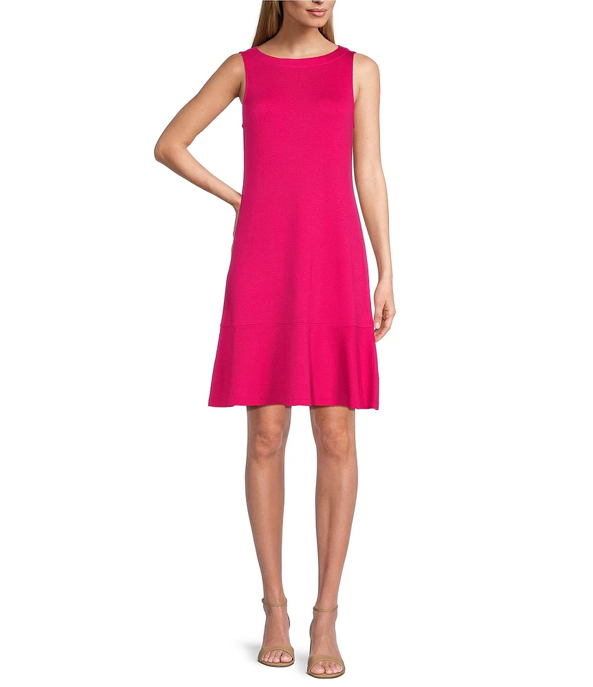 Tommy Bahama Darcy Solid Crew Neck Sleeveless Sheath Dress