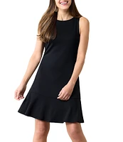 Tommy Bahama Darcy Solid Crew Neck Sleeveless Sheath Dress