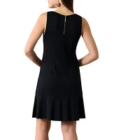 Tommy Bahama Darcy Solid Crew Neck Sleeveless Sheath Dress