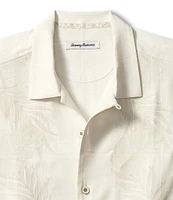 Tommy Bahama Del Palms Short Sleeve Embroidered Silk Camp Shirt