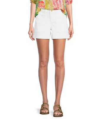 Tommy Bahama Ella Flat Front Stretch Denim Shorts