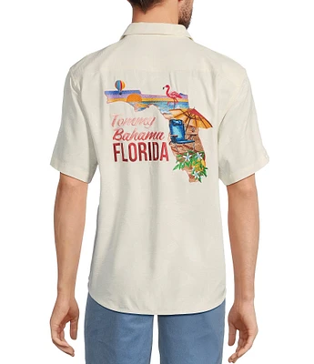 Tommy Bahama Embroidered Silk Florida Paradise Shirt