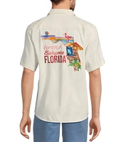 Tommy Bahama Embroidered Silk Florida Paradise Shirt