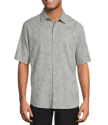 Tommy Bahama Fairview Fronds Short Sleeve Jacquard Woven Shirt