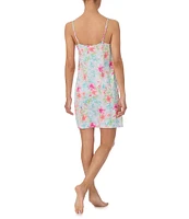 Tommy Bahama Floral Print Sleeveless Scoop Neck Knit Chemise
