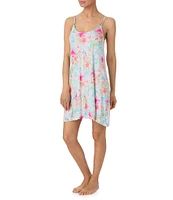 Tommy Bahama Floral Print Sleeveless Scoop Neck Knit Chemise