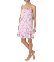 Tommy Bahama Floral Print Sleeveless Square Neck Knit Chemise