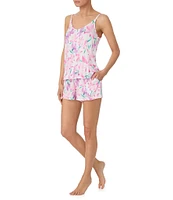 Tommy Bahama Floral Print Sleeveless V-Neck Knit Shorty Pajama Set