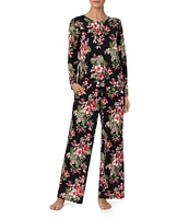 Tommy Bahama Floral Printed Long Sleeve Round Neck Pant Pajama Set