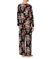 Tommy Bahama Floral Printed Long Sleeve Round Neck Pant Pajama Set