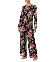 Tommy Bahama Floral Printed Long Sleeve Round Neck Pant Pajama Set