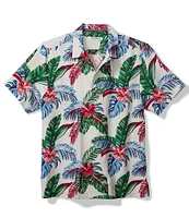 Tommy Bahama Frond Fushion Short Sleeve Jacquard Silk-Blend Shirt